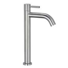 Hand wash basin hot and cold water faucet high above counter basin faucet. Water tap. Single cold basin faucet. 304 stainless steel single foot basin mixer