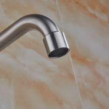 Single cold water kitchen faucet. Washbasin faucet. Single cold dish faucet. 304 stainless steel rotatable sink faucet home