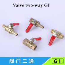 Welding and cutting tools, valve two-way full copper quick connector, ball valve type pneumatic oxygen tube connector
