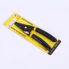 Strip the wire with a 7.5-inch bend. pliers. Wire stripper. Electrician tool cable crimping wire stripping knife manual wire stripping pliers