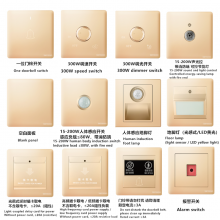 Lansuo A8 Diamond Series Rose Gold Panel Household Wall Switch Socket Panel Switch Panel Socket One Single Control Switch