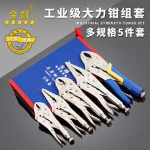 Golden Eagle Vigorous Pliers Set 5 Piece Set Square Mouth Round Mouth Round Mouth C-type Oxford Cloth Bag Vigorous Clamp Set Package