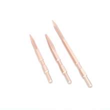 Electric hammer head chisels Cement wall punching pointed flat chisel square handle 14 hexagon × 250 pointed flat rose gold (square handle)