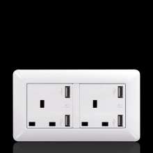 British switch square plug socket 86 type British square foot square hole switch socket panel 13A British standard socket British standard socket British socket 13A square foot plug