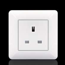 British switch square plug socket 86 type British square foot square hole switch socket panel 13A British standard socket British standard socket British socket 13A square foot plug