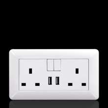 British switch square plug socket 86 type British square foot square hole switch socket panel 13A British standard socket British standard socket British socket 13A square foot plug