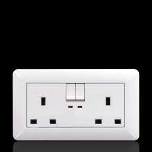 British switch square plug socket 86 type British square foot square hole switch socket panel 13A British standard socket British standard socket British socket 13A square foot plug
