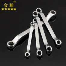 Golden carved plum wrench Spanner wrench Double-ended wrench Glasses wrench Double-ended plum wrench Wrench handle