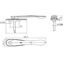 High-end window screen integrated square shaft handle / high-quality zinc alloy handle / screen window special handle / flat sword handle FH-009