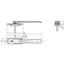Advanced door / window drive handle / inside window flat handle / swing side handle / zinc alloy door and window handle FH-075Z
