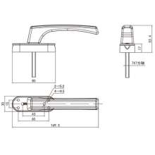 Factory direct door and window hardware accessories / new transmission handle / advanced square shaft handle / zinc alloy handle FH-064F