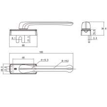 Factory direct door and window hardware accessories / high-end fork handles / high quality flat handles Broken bridge door handles / BH-069B
