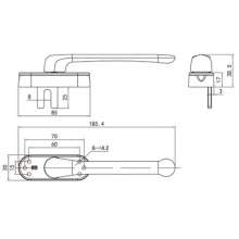 Factory direct door and window hardware accessories / advanced door and window handles / high-quality fork handle / zinc alloy handle BH-069C