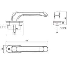 Manufacturers supply new aluminum alloy broken bridge doors and windows transmission handle handle / inside and outside casement window square shaft handle FH-062H