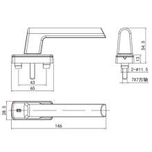 Advanced zinc alloy square shaft handle / broken bridge aluminum door and window handle / swing door and window transmission handle / door lock handle FH-006
