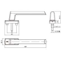 New swing door and window handle / high quality transmission handle / zinc alloy square shaft handle / door and window handle handle FH-006C
