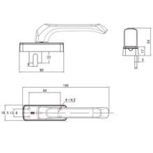 Luxury high-end swing door and window fork handle / high-quality zinc alloy handle / swing door and window handle / door handle BH-062B