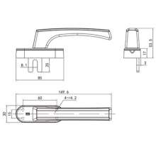 German high-quality fork handle / high-end door handle / aluminum window handle / zinc alloy household handle BH-064C