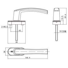 Spot wholesale hot sale aluminum casement window handle / aluminum alloy door and window broken bridge handle / square shaft handle / handle FH-016