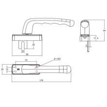 The new suspension window handle on the top of the broken bridge / Zinc alloy swing door and window handle / Middle suspension window fork handle BH-058