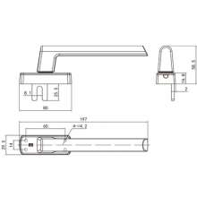Foshan factory direct supply senior fork handle / villa door and window handle / zinc alloy handle / door and window handle BH-006BC