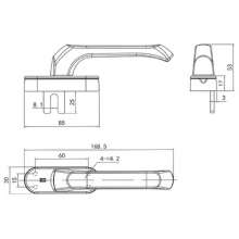 High-grade aluminum alloy inside and outside casement window handle / luxury home handle / casement handle / door handle BH-062C