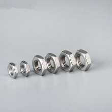 304 stainless steel outer hex thick nut 304 stainless steel nut GB6172 outer hex thin nut national standard flat thin hexagon nut hex nut