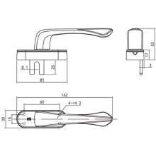 American standard high-end swing door handle / high-quality zinc alloy handle / fork handle / door and window handle handle BH-061C