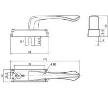 Foshan manufacturers supply the fork handle / casement window handle / household safety handle with key handle BH-066