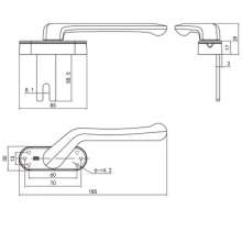 Luxurious casement window crooked handle / Double-layer window screen integrated crooked handle / new aluminum alloy crooked handle / crooked handle BH-051C