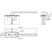 New King Kong window screen integrated square shaft flat handle / folding door and window flat sword handle / screen handle handle FH-069Z