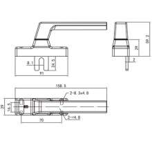 Door and window transmission handle / window handle lock / window handle / broken aluminum alloy door and window handle / handle handle BH-018