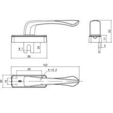 New casement window handle / High-end window screen integrated handle / High-quality casement door handle / Home handle BH-061A