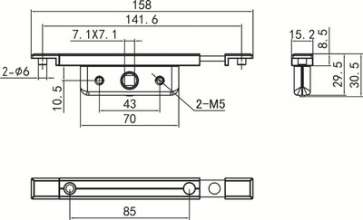 Factory direct hardware door and window accessories / transmission lock box / actuator / sliding door lock body lock box LC-10.5D
