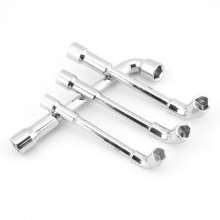 Gold carving L-shaped milling wrench socket wrench perforated elbow wrench pipe wrench auto repair manual tool