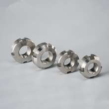304 stainless steel slotted nut stainless steel nut GB812 slotted round nut national standard locking anti-loose round nut