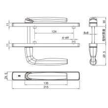 Spot Malaysia Swing Door Handle / Aluminum Swing Door Lock / Swing Door Lock / Swing Door Handle DL-010