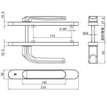 Foshan manufacturers produce all kinds of casement door handles / special handles for casement doors / zinc alloy casement handles DL-014