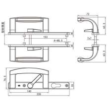 Factory direct sales of the new double-open sliding door lock handle / export special door lock / door handle DL-029