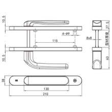 New interior door lock / Domestic Chinese door lock / German door handle / Universal bedroom door lock DL-015