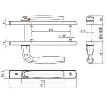 Luxury swing door lock handle / senior swing door handle / aluminum alloy door handle / folio door lock DL-011