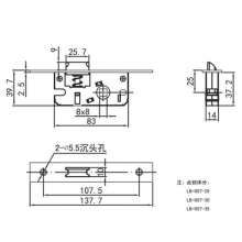 Zinc alloy lock body / high-quality zinc alloy transmission lock body / special lock for swing door LB-007-25