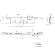 New aluminum alloy split door lock body / 35 two-way multi-point lock body / advanced stainless steel transmission lock box / door lock LB-002S-35