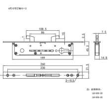 High quality broken bridge aluminum door and window special lock body / 30 single point double hook lock box / zinc alloy transmission box / double buckle lock body LB-005-30