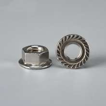 304 stainless steel hexagonal flange nut stainless steel nut hexagonal flange nut anti-slip tooth lock nut hexagon lock flange nut square nut stainless steel square nut nut