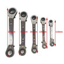 5PC dual-use ratchet wrench set Luofan alloy steel fast machine repair auto repair wrench set