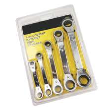 5PC dual-use ratchet wrench set Luofan alloy steel fast machine repair auto repair wrench set