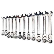 12PC movable head fixed head dual-purpose ratchet wrench set opening plum blossom fast machine repair auto repair wrench