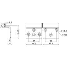 Factory direct door and window hardware accessories / aluminum alloy door and window accessories / door and window hinges / aluminum hinges PH-1466