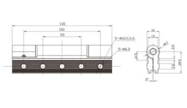75 series folding door handle hinge / domestic general folding door hinge handle / aluminum alloy hinge hinge PH-2503